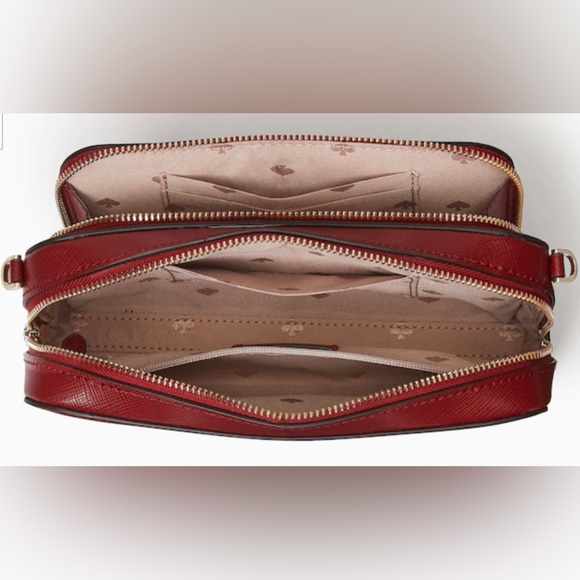 ❤️ NWT Red Kate Spade Staci Dual Zip Around Crossbody - Picture 3 of 11